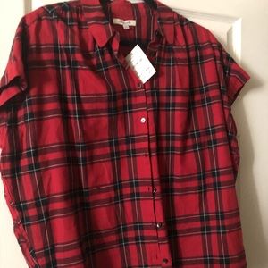 Brand new with tags Madewell red flannel top